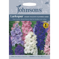 Seminte DELPHINIUM consolida-Larkspur- Dwarf Hyacinth Flowered Mix -Nemtisor anual