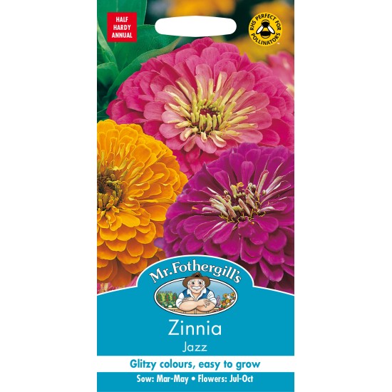 Seminte ZINNIA elegans- Jazz (Mix) -Carciumarese cu flori mari Seminte ZINNIA elegans- Jazz (Mix) -Carciumarese cu flori mari