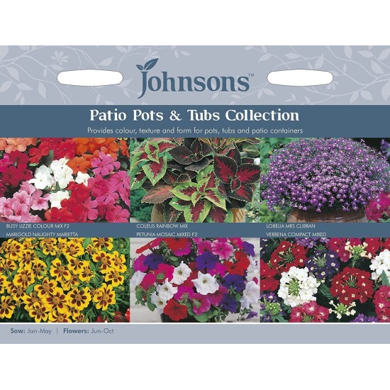 Seminte MIXED ANNUAL Collection- Patio Pots & Tubs  -6 varietati pt ghivece sau borduri