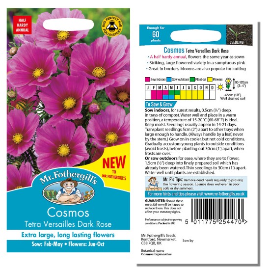 Seminte COSMOS bipinnatus- Tetra Versailles Dark Rose -Mararite 