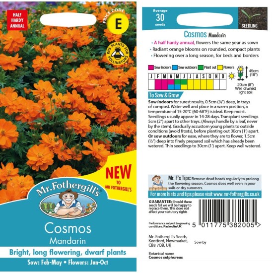 Seminte COSMOS sulphureus- Mandarin -Mararite