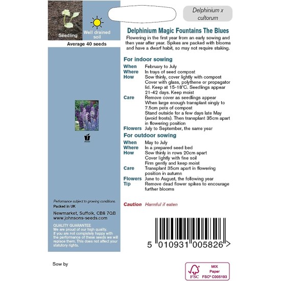 Seminte DELPHINIUM cultorum- Magic Fountains the Blues -Nemtisor