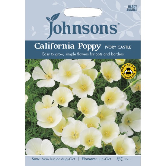 Seminte ESCHSCHOLTZIA californica-Californian Poppy- Ivory Castle -Mac californian