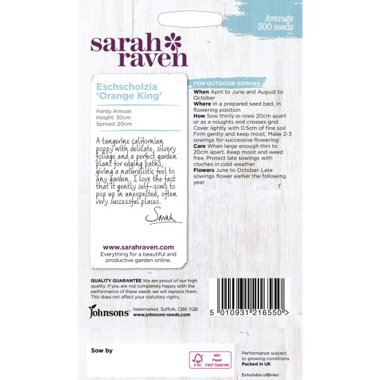 Seminte ESCHSCHOLTZIA californica-Californian Poppy- Orange King -Mac californian