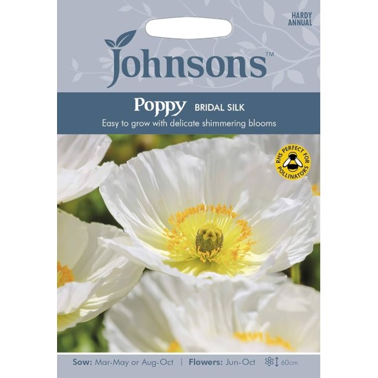 Seminte PAPAVER rhoeas-Poppy- Bridal Silk -Mac alb