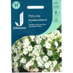 Seminte PETUNIA hybrida- Pendolino White F1 -Petunia curgatoare