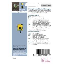 Seminte VIOLA wittrockiana-Pansy- Swiss Giant Rhinegold -Panselute mari Seminte VIOLA wittrockiana-Pansy- Swiss Giant Rhinegold -Panselute mari