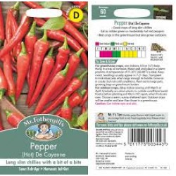 Seminte CAPSICUM annuum-Pepper Hot- De Cayenne -Ardei iute pentru boia -30000-50000 SHU (foth)