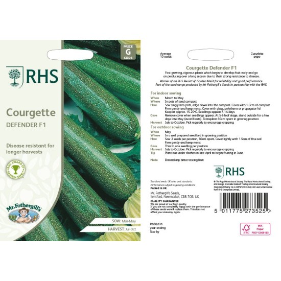 Seminte CUCURBITA pepo-Courgette- Defender F1 -Dovlecel timpuriu rezistent la boli