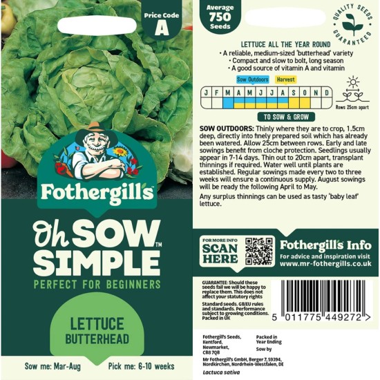 Seminte LACTUCA sativa-Lettuce- Butterhead -Salata de capatana