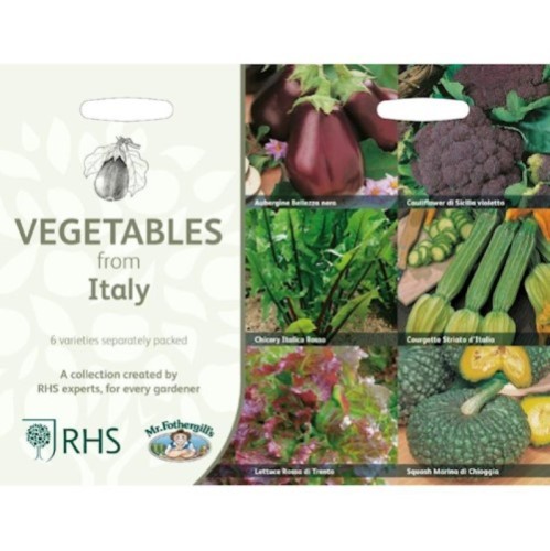 Seminte MIXED Collection- VEGETABLES from Italy (cu: vinete, conopida, cicoare, dovlecei, salata, dovlecei)