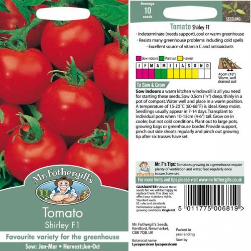 Seminte TOMATO-Solanum lycopersicum- Shirley F1-Tomate de solar