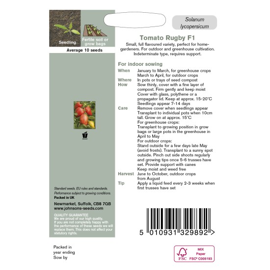 Seminte TOMATO-Solanum lycopersicum- Rugby F1 -Tomate roz intens alungite